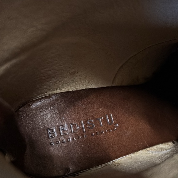 BED|STÜ Cobbler Series Woven Leather and Wood Heel Wedge Boots - Picture 5 of 11